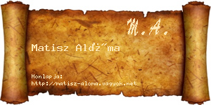 Matisz Alóma névjegykártya